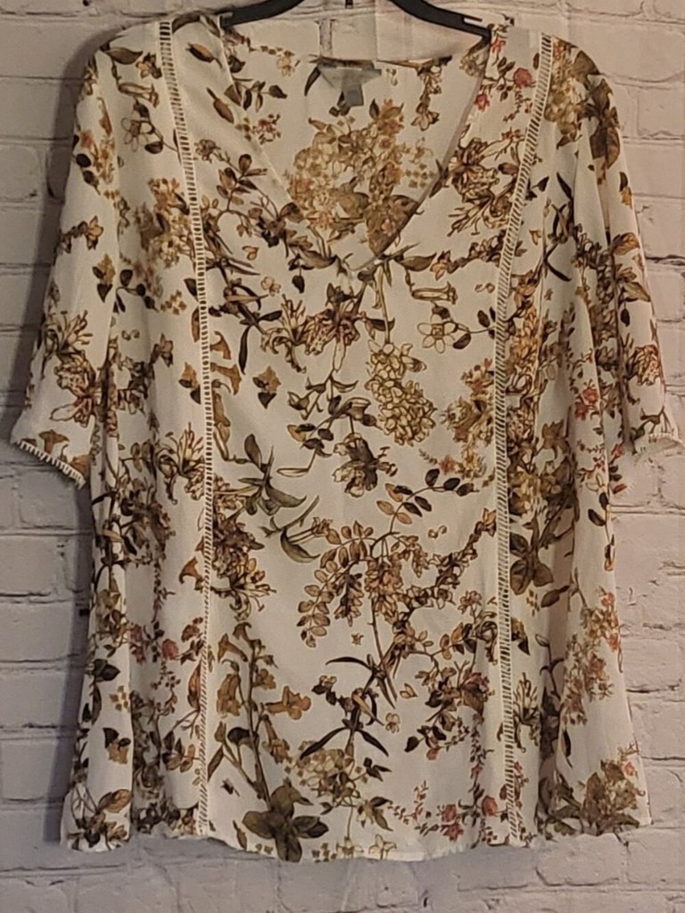 Belle + Sky, Size XXL, Brown Multi Floral